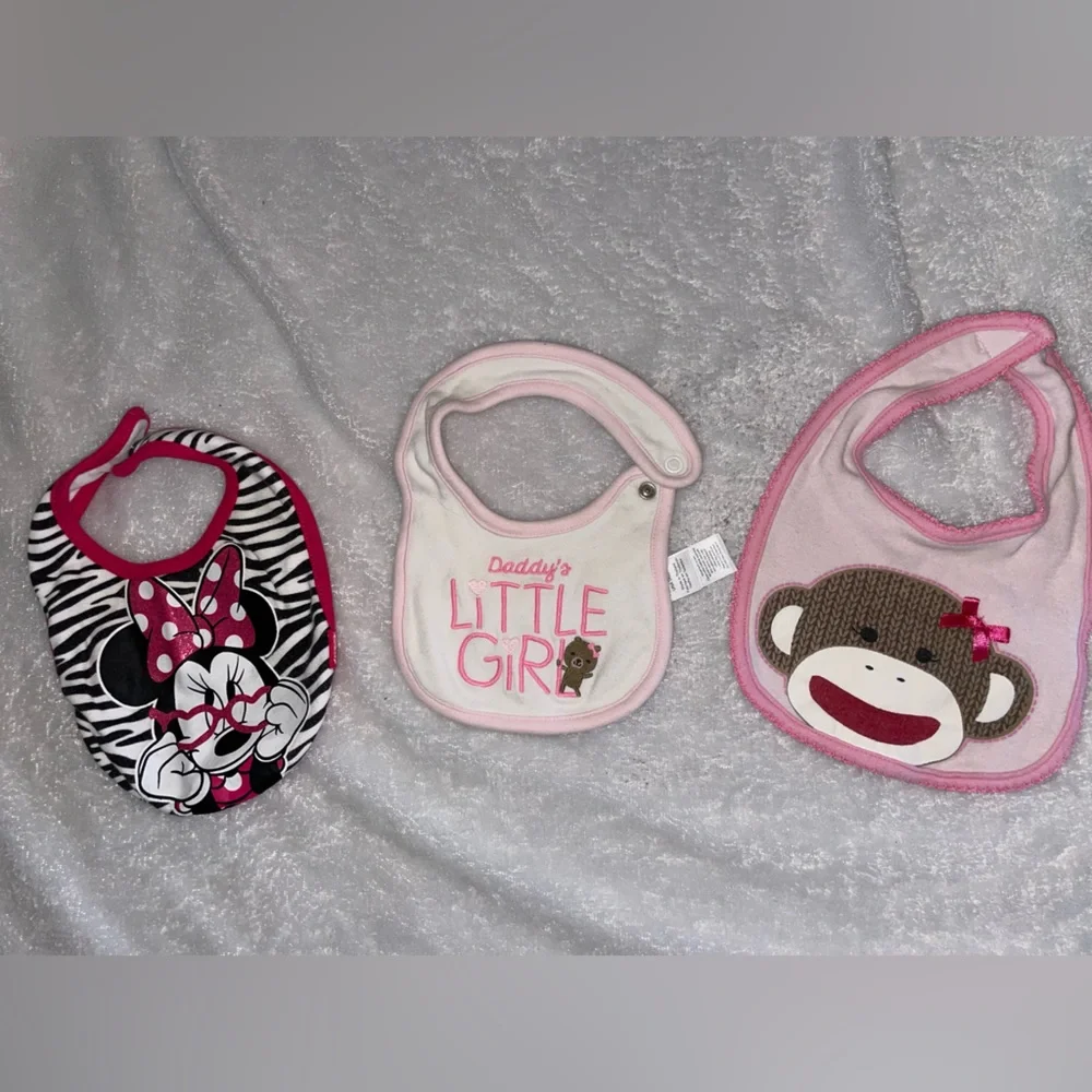 Baby Bibs Minnie Mouse, Monkey and Daddy’s little girl
